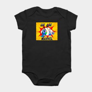 We Are Marvel Baby Bodysuit - We Are Marvel Pod Full Logo by We Are Marvel Pod
